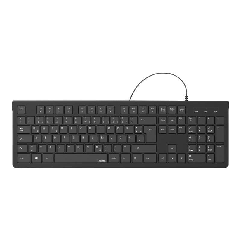 HAMA Basic-Tastatur KC-200, Schwarz, QWERTY, UKR (89182681)