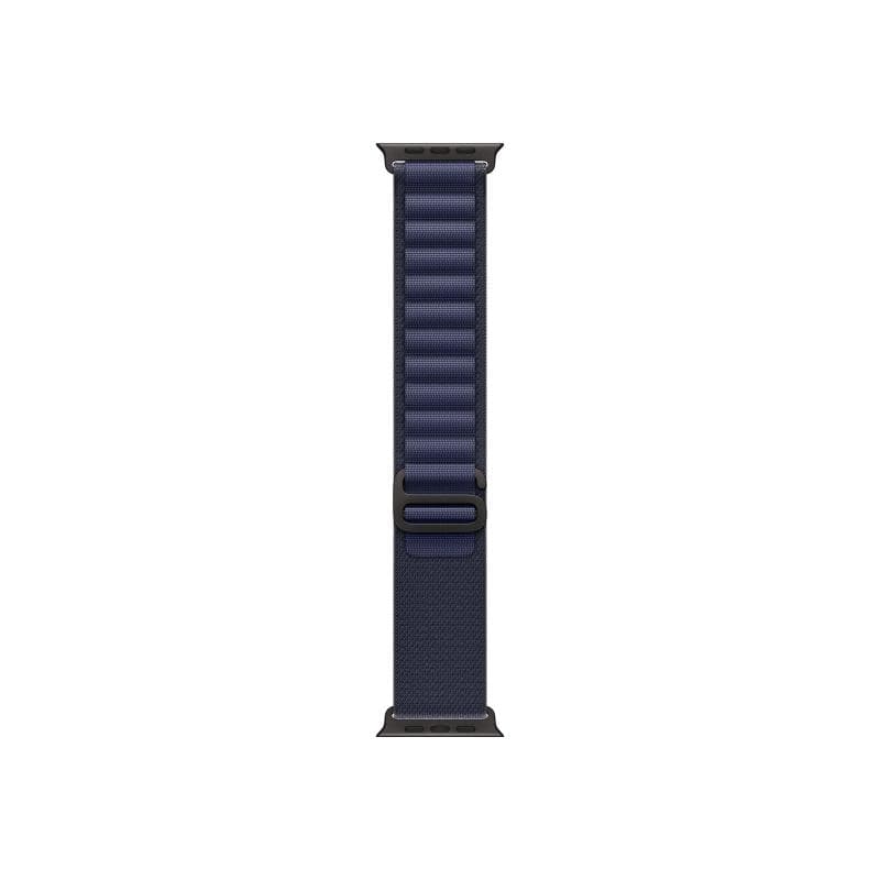 APPLE - Loop für Smartwatch - 49 mm, schwarze Titanfassung - Größe S - marineblau (MYPW3ZM/A)