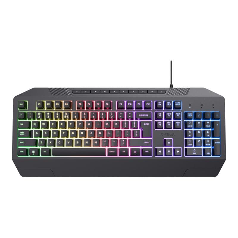 TRUST GXT 836 Evocx Tastatur Gaming USB QWERTY US Englisch Schwarz (24722)