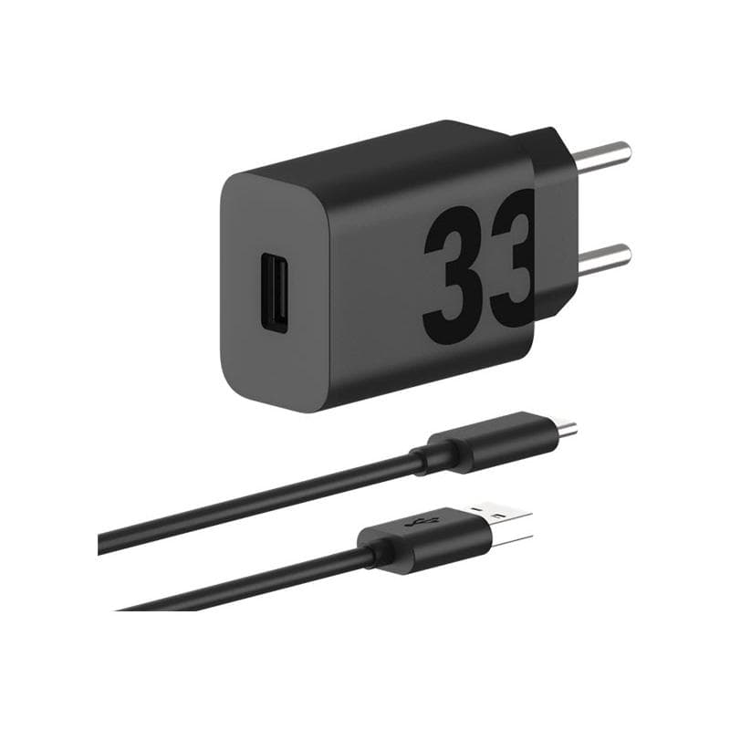 MOTOROLA TurboPower Wall Charger 33W USB-C, 1m C-C cable, Black (PG38C06448)