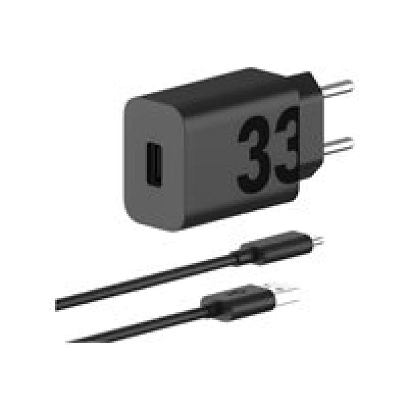 MOTOROLA TurboPower Wall Charger 33W USB-C, 1m C-C cable, Black (PG38C06448)