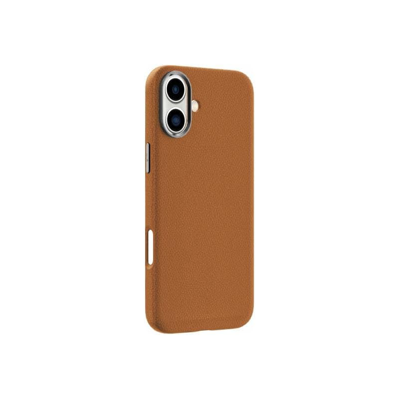 ESTUFF INFINITE VENICE iPhone 16 Brown Leather Magnetic Cover. (ES67160024)