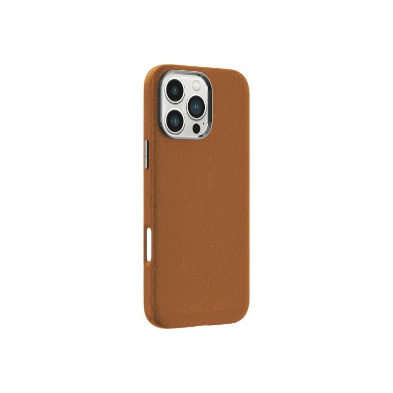 ESTUFF INFINITE VENICE iPhone 16 Pro Brown Leather Magnetic Cover. (ES67160025)