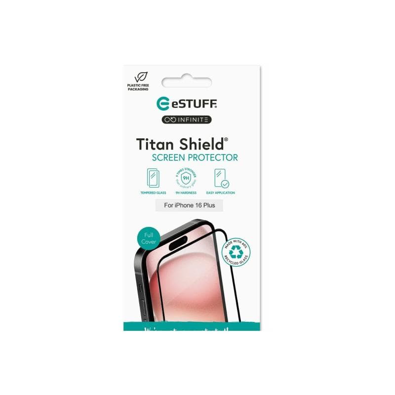 ESTUFF INFINITE Apple iPhone 16 Plus Black Full Cover Titan (ES501425)