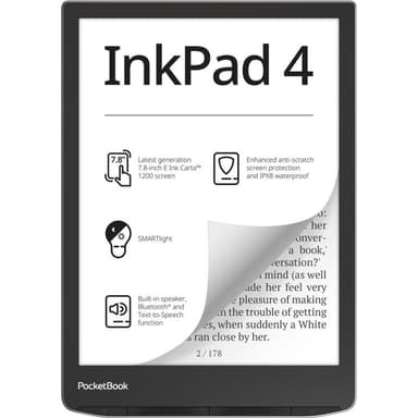 POCKETBOOK InkPad 4 Stardust Silver eReader mit 300 DPI 32GB