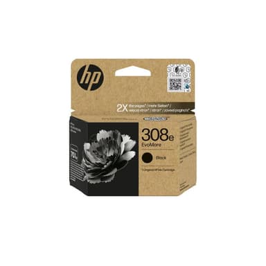 HP 308e EvoMore Black Original Ink Cartridge (7FP22UE#CE1)