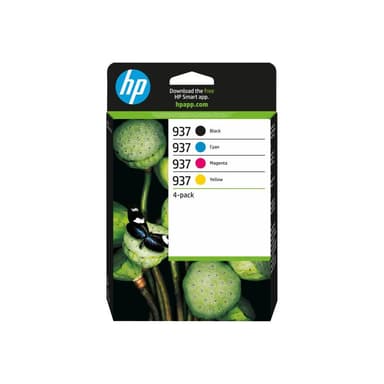 HP 937 - 4er-Pack - Schwarz, Gelb, Cyan, Magenta - original - Tintenpatrone