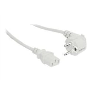 INLINE Netzkabel, InLine®, Schuko gewinkelt auf Kaltgerätestecker, 5m, weiß