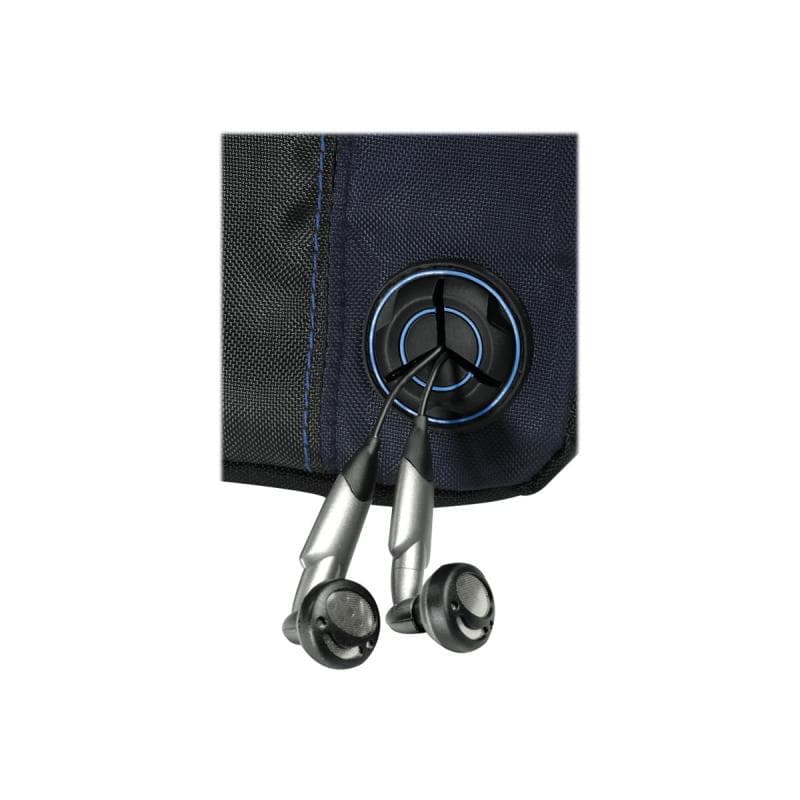 CD-Player-Bag für Discman und 3 CDs, Schwarz/Blau