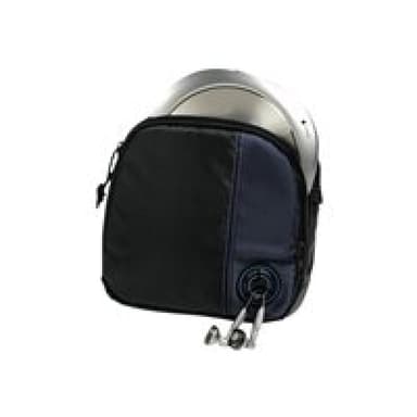CD-Player-Bag für Discman und 3 CDs, Schwarz/Blau