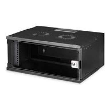 DIGITUS DN-49201 19 Zoll Wandgehäuse (B x H x T) 540 x 240 x 400 mm 4 HE Schwarz, Schwarz (RAL