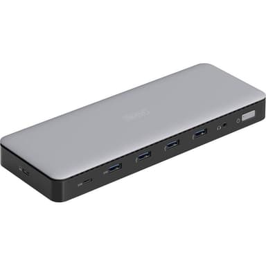 DIGITUS Docking USB-C->HDMI,DP,USBA,USBC,RJ45,DC,Audio silber
