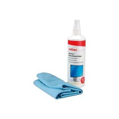 ROLINE Bildschirmreiniger TFT inklusive Mikrofasertuch, 250 ml