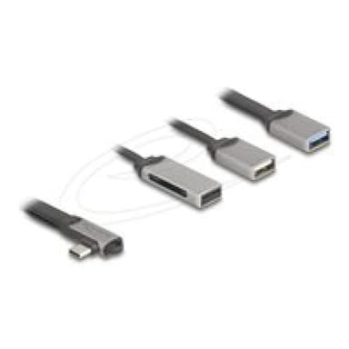 DELOCK 2 Port USB Hub inklusive SD und Micro SD Card Reader