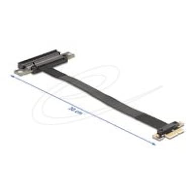 DELOCK Riser Karte PCI Express 3.0 x1 St > x8 Slot mit Kabel