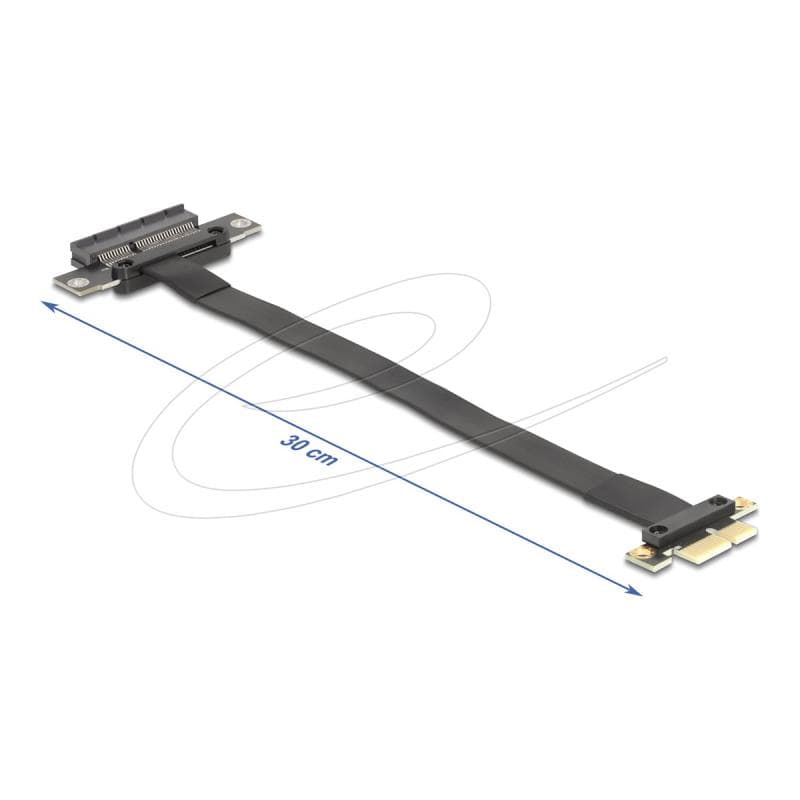 DELOCK Riser Karte PCI Express 3.0 x1 St > x4 Slot mit Kabel