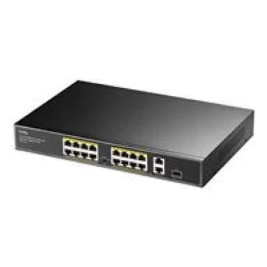 CUDY FS1018PS1 16-Port 10/100M PoE+ Switch 2 Gigabit Uplink 1 SFP Port 200W