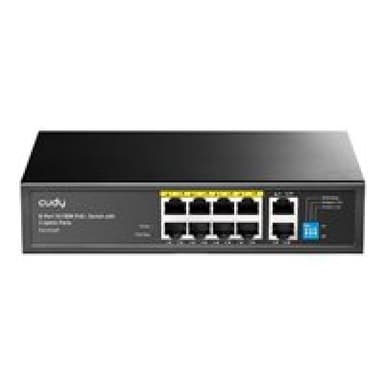 CUDY FS1010P 8-Port 10/100M PoE+ Switch 2 Uplink Ports 120W