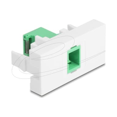 DELOCK Easy 45modul SC Simplex Buchse zu SC Simplex Buchse mit Laserschutzklappe innen grun / weiss