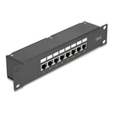 DELOCK 10″ Kupplungs-Patchpanel 8 Port Cat.6