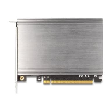 DELOCK PCI Express x16 Karte auf 4x intern NVMe M.2 Key (mit Kühlkörper und LED-Anzeige)