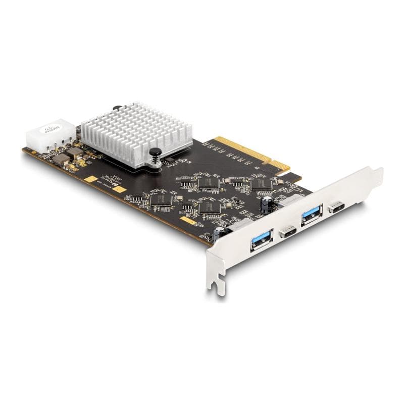 DELOCK PCI Express x8 - 2x USB 3.2 Gen 2x2 Typ C + 2x USB 3.2 Gen 1 Typ A