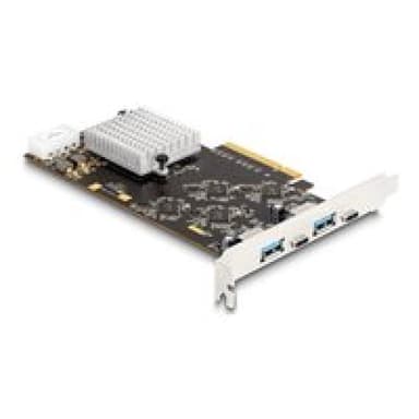 DELOCK PCI Express x8 - 2x USB 3.2 Gen 2x2 Typ C + 2x USB 3.2 Gen 1 Typ A