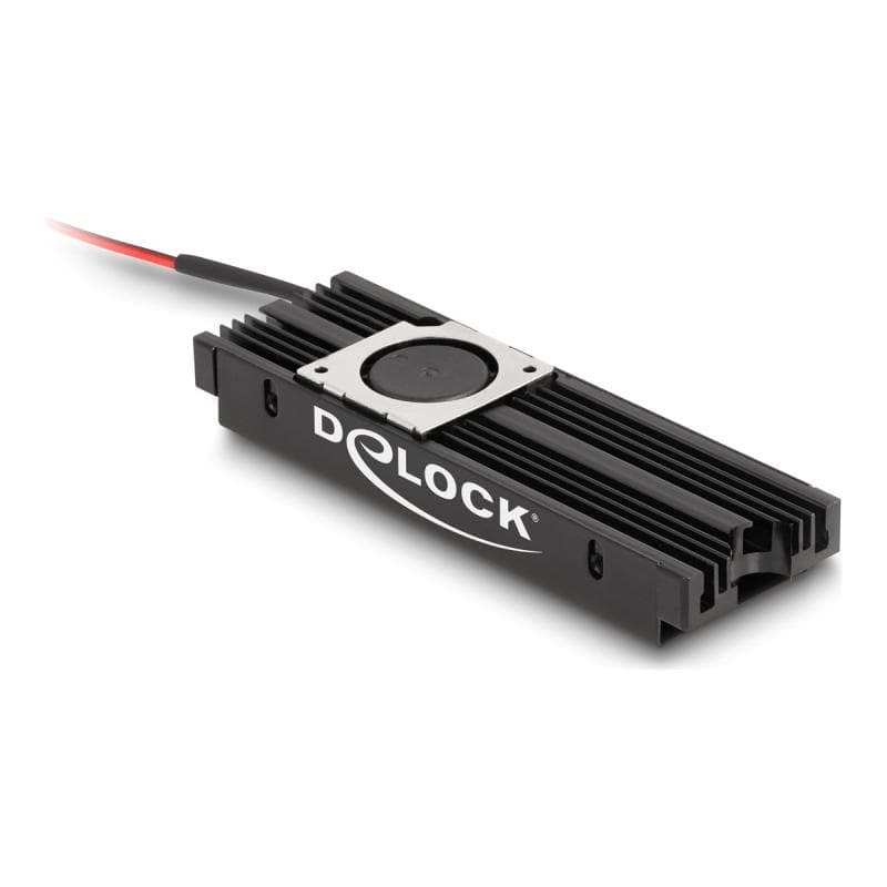 DELOCK Kuhlkörper mit Lufter fur M.2 SSD 2280 schwarz