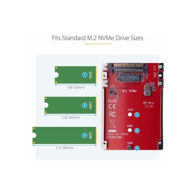 STARTECH.COM M.2 auf U.3 Adapter für M.2 NVMe SSD PCIe M.2 Laufwerk zu 6,35cm 2,5Zoll U.3