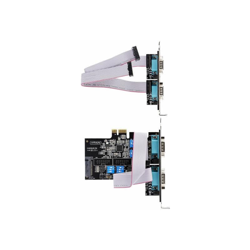 STARTECH.COM 4-Port Serielle PCIe Karte PCI Express zu RS232/RS422/RS485 DB9 Serielle Karte