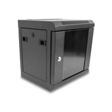 DELOCK 10in Netzwerkschrank mit Glastur 6 HE schwarz