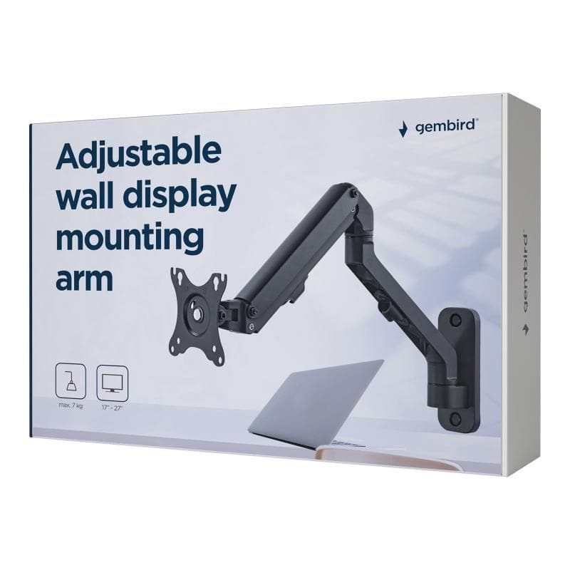 GEMBIRD Verstellbarer Wand-Montagearm, bis 27 Zoll/7 kg