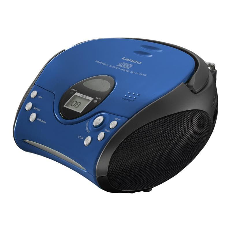 LENCO SCD-24 Stereo UKW-Radio mit CD-Player blau/schwarz