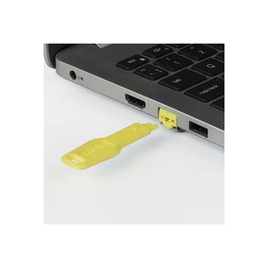LINDY RJ45 Port Schlösser GELB, 10 Stck + 1 Schlüssel
