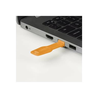 LINDY RJ45 Port Schlösser Orange, 10 Stck + 1 Schlüssel