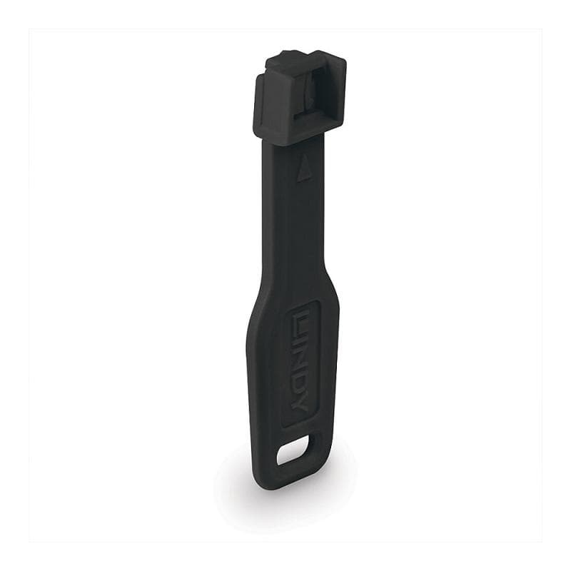 LINDY RJ45 Port Schlösser SCHWARZ, 10 Stck + 1 Schlüssel