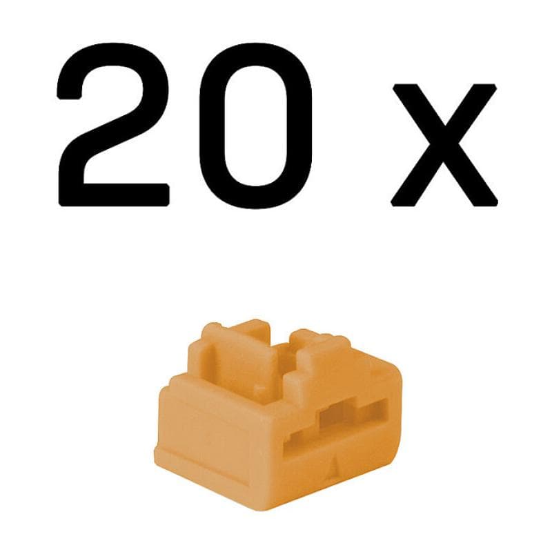 LINDY RJ45 Port Schlösse Orange, 20 Stück