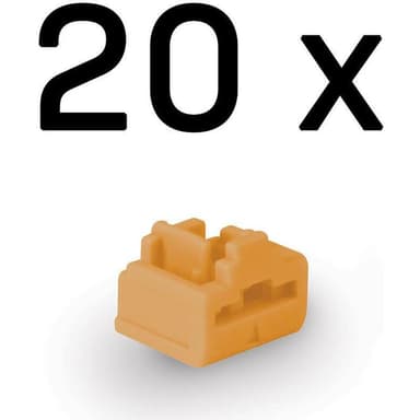 LINDY RJ45 Port Schlösse Orange, 20 Stück