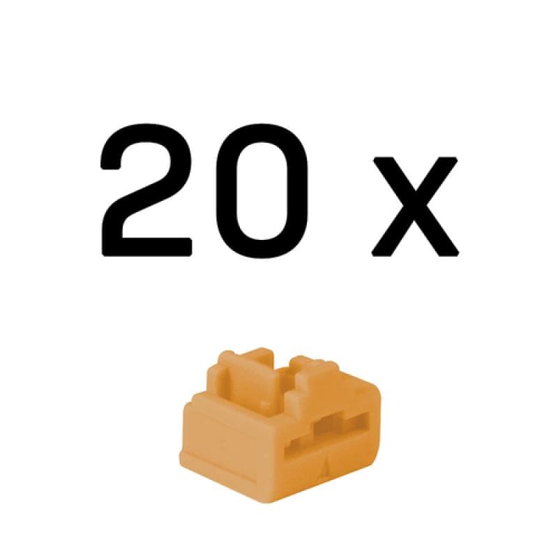 LINDY RJ45 Port Schlösse Orange, 20 Stück