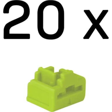 LINDY RJ45 Port Schlösse grün, 20 Stück