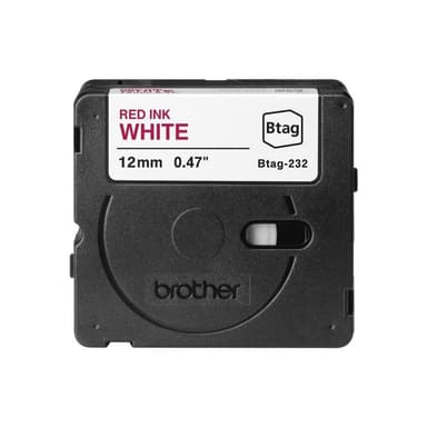 BROTHER Schriftband Brother 12mmx4m rot/weiß BTAG-232