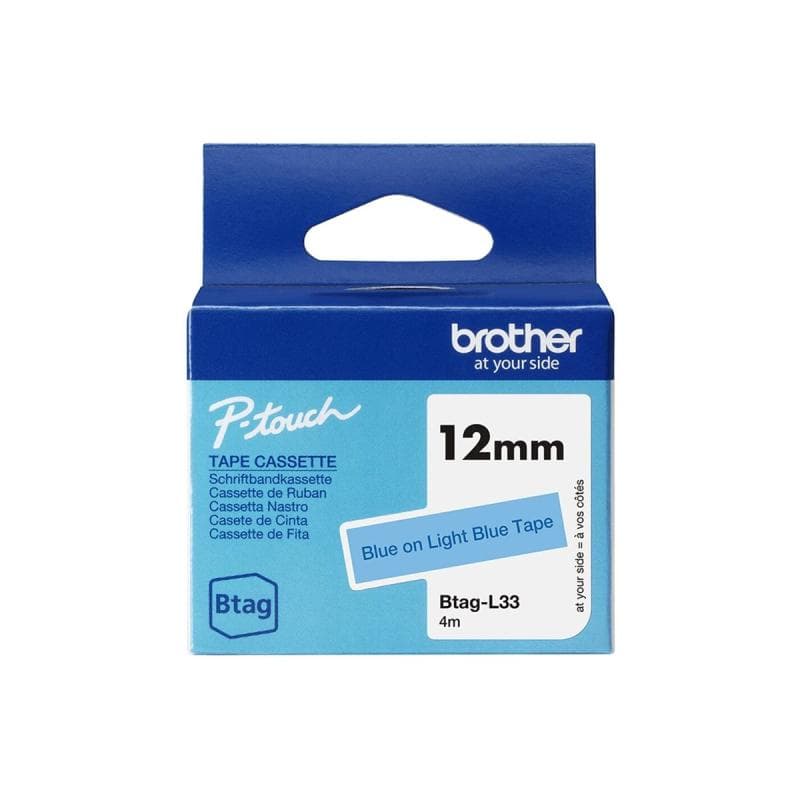 BROTHER Schriftband Brother 12mmx4m blau/hellblau BTAG-L33