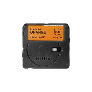 BROTHER Schriftband Brother 12mmx4m schwarz/orange BTAG-T31