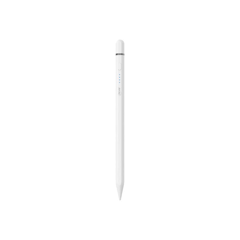 INLINE Stylus, Tabletstift für Apple iPads, mit Akku, USB-C, weiß