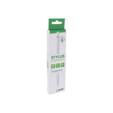 INLINE Stylus, Tabletstift für Apple iPads, mit Akku, USB-C, weiß