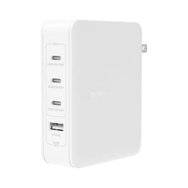 BELKIN 140 Watt 4-Port GaN Ladegerät mit UK, EU, US Stecker