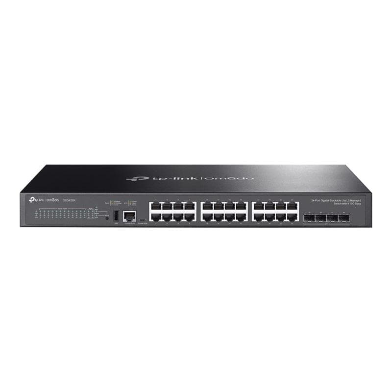 TP-LINK Omada SG5428X(UN) 24-Port stack Lite L3 mgd Switch 4 10G Slots