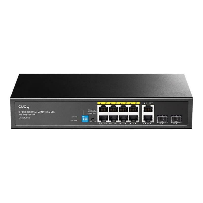 CUDY 8+2P GS1010PS2 PoE+ SFP