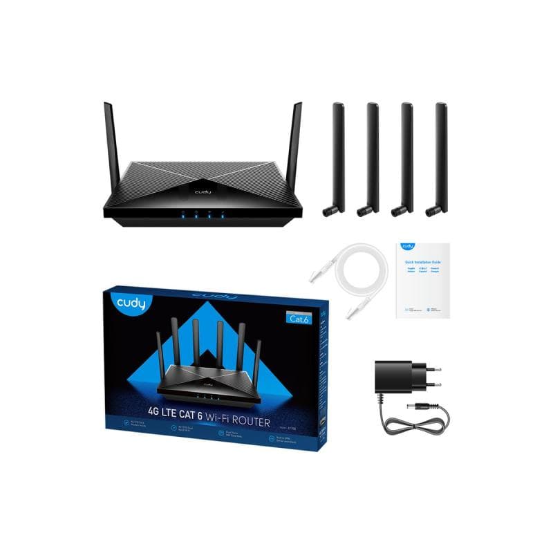 CUDY Outdoor 4G LTE Cat 6 AC1200 Wi-Fi Gigabit Router