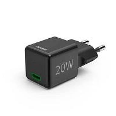 HAMA Schnellladegerät, USB-C, PD/Qualcomm®, Super-Mini-Charger, 20 W, Schwarz (00201984)